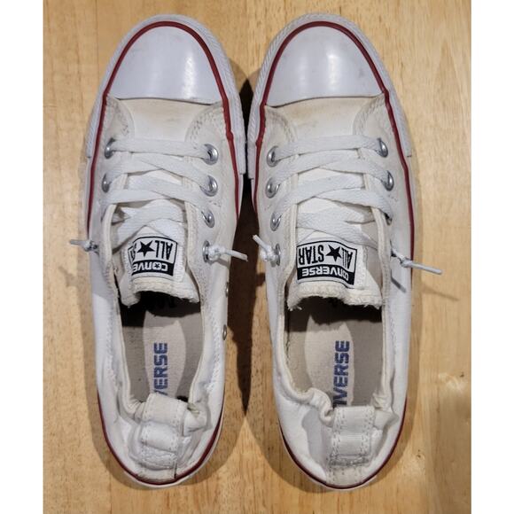 Converse Chuck Taylor Women Sz 8 All Star Shoreline Slip-On White Sneaker Shoes - Picture 1 of 7